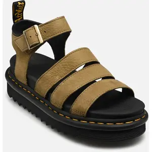 Comparateur de prix : Dr. Martens Sandales Olive Pour Femme En Nubuck Effet Vieilli Blaire EU 40