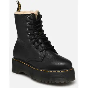 Comparateur de prix : Boots Dr Martens Jadon FL Noir - Mixte - Cuir - Plateforme épaisse - Fourrées
