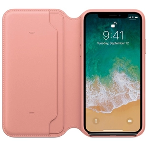 Comparateur de prix : Apple Étui folio en cuir (pour iPhone XS) - Rose pivoine