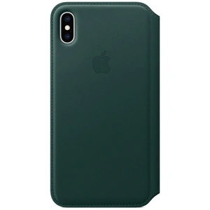 Apple Funda Leather Folio Verde Bosque para iPhone XS Max