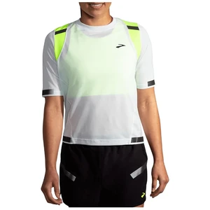 T-Shirt Manches Courtes Brooks Carbonite SS Gris Jaune Femme, Taille X... pas cher