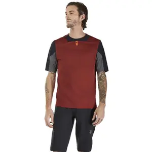 FOX Racing - Defend S/S Jersey - Maillot de cyclisme taille L, rouge pas cher