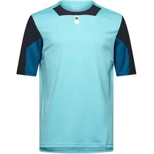 FOX Racing - Defend S/S Jersey - Maillot de cyclisme taille L, bleu pas cher