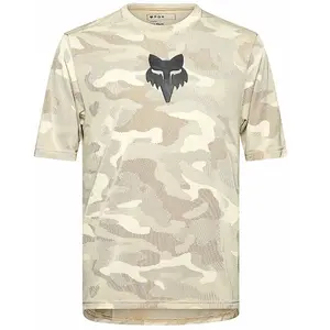 Maillot manches courtes fox ranger trudri blanc beige pas cher