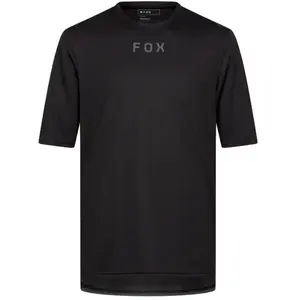Maillot manches courtes homme fox ranger wordmark noir pas cher