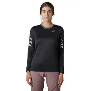 Maillot manches longues femme fox defend pro noir pas cher