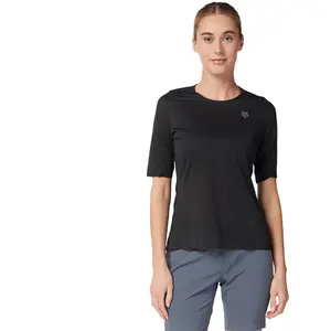 Maillot manches courtes fox flexair ascent femme noir pas cher