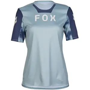 Maillot manches courtes fox defend taunt femme bleu pas cher