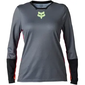 Maillot manches longues fox defend race femme gris pas cher