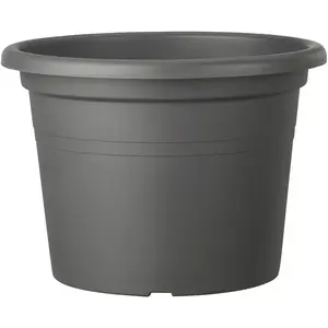 Pot de fleurs Day R plastique gris anthracite 35 cm Deroma pas cher