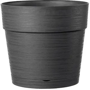 Pot rond à réserve d'eau plastique Deroma Save R anthracite ø29 x h.26,2 cm pas cher