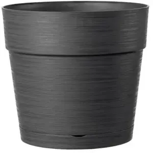 Pot rond à réserve d'eau plastique Deroma Save R anthracite ø38 x h.34,3 cm pas cher