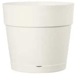 Pot rond à réserve d'eau plastique Deroma Save R blanc ø29 x h.26,2 cm pas cher