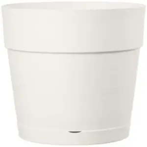 Pot rond à réserve d'eau plastique Deroma Save R blanc ø20 x h.18 cm pas cher