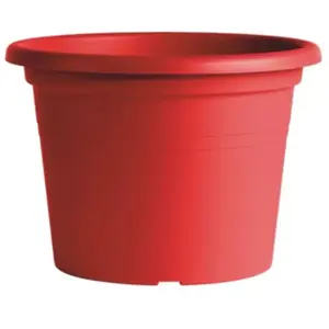 Pot de fleurs Day R plastique rouge  25 cm Deroma pas cher