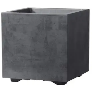 Pot de fleur Cube - DEROMA - Millennium R - Anthracite - A réserve d'e... pas cher