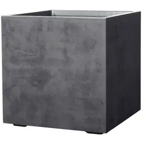 Pot de fleur Cube - DEROMA - Millennium R - Anthracite - A réserve d'e... pas cher