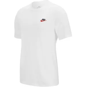 Comparateur de prix : Nike Nsw Club T-shirt, White/black/university Red 2XL