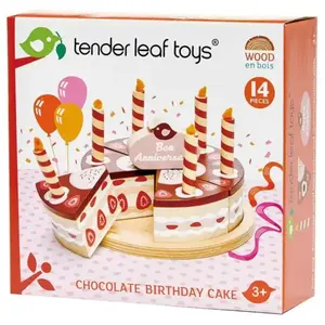 Tender Toys gâteau d'anniversaire chocolat / fraise junior 7 pièces pas cher