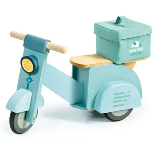 Tender Leaf Toys - Porteur scooter de livraison Bleu taille unique pas cher