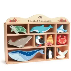 Comparateur de prix : Tender Leaf Toys - Set d'animaux en bois : animaux marins