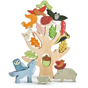 Tender Leaf Toys Animaux de la forêt en bois à empiler pas cher
