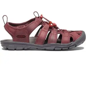 Comparateur de prix : KEEN Femme Clearwater Cnx Leather Sandales, Wine Red Dahlia, 40.5 EU