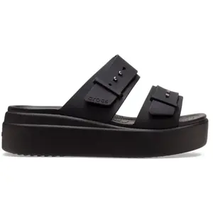 Comparateur de prix : Crocs Brooklyn Buckle Low Wedge Sandale cale Femme, Noir, 38/39 EU