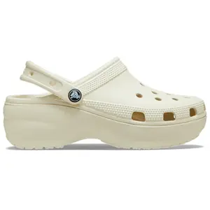 Crocs Femme Classic Platform Clog W Sabots, Bone, 33/34 EU pas cher