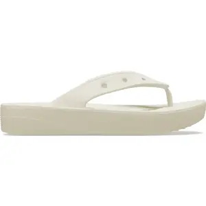 Crocs - Women's Classic Platform Flip - Sandales taille 8, beige pas cher