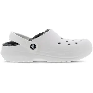 Crocs Classic Lined Clog, Sabots Mixte, Blanc Gris, 34/35 EU pas cher