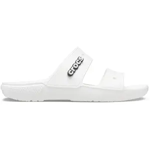 Crocs Sandales Classic, sandales unisexes adulte à deux lanières, blanc, taille 42-43 EU pas cher