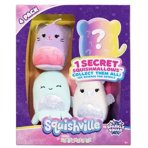 Comparateur de prix : Lot de quatre peluches Squishville Mini Sparkle Squad