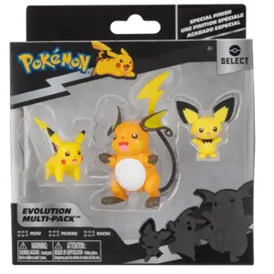 Pokemon POKÈMON PKW2778 SELECT LOT DE 3 FIGURINES PICHU ET PIKACHU ET RAICHU D
