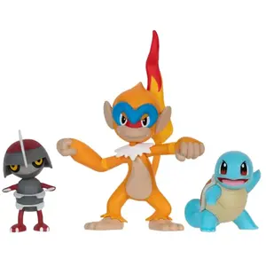 POKEMON BATTLE FIGURE 3 PK PAWNIRAD, SQUIRTLE, MONFERNO