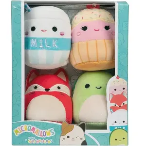 Pack 4 Peluches Micromallows Squishmalows pas cher