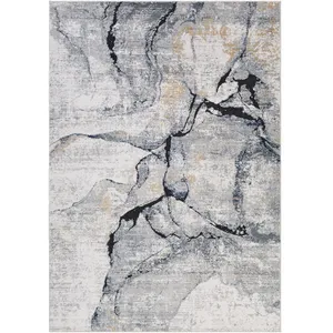 Tapis Abstrait Moderne Ivoire/Gris 160x220 cm - Surya pas cher
