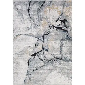Tapis Abstrait Moderne Ivoire/Gris 200x275 cm - Surya
