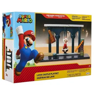 FUNKO/FIG Jakks Pacific Jeu De Construction Super Mario Bros Lava Castle Playset pas cher
