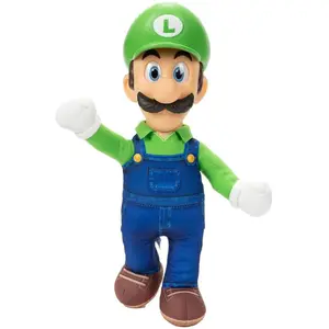 Peluche - JAKKS PACIFIC - Super Mario Bros. le film - Luigi - 30 cm - Blanc pas cher