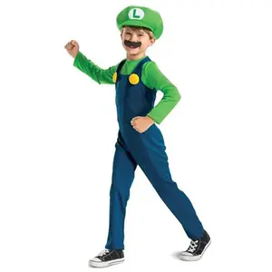 Comparateur de prix : Costume de carnaval Super Mario Luigi - DISGUISE - Enfant 7-8 ans - Bleu, Vert, Blanc