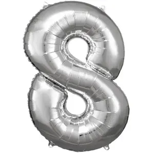 Comparateur de prix : ballon aluminium chiffre 8 83cm argent - amscan 9906293