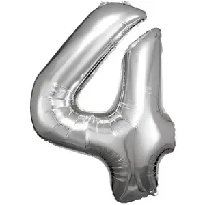 Comparateur de prix : ballon aluminium chiffre 4 88cm argent - amscan 9906289