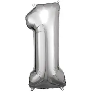 Comparateur de prix : ballon aluminium chiffre 1 86cm argent - 9906286 AMSCAN