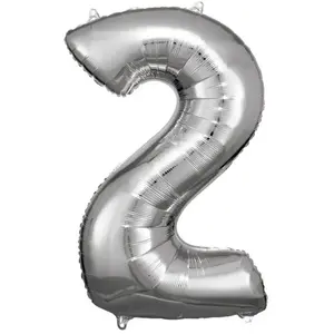 Comparateur de prix : ballon aluminium chiffre 2 88cm argent - amscan 9906287
