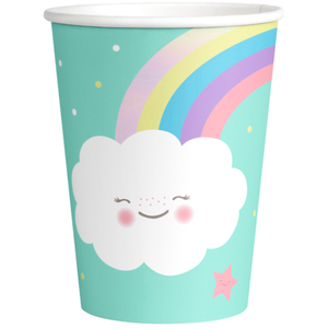 RueDeLaFete Gobelets Rainbow & Cloud x8 pas cher