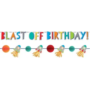 RueDeLaFete Kit Guirlande Lettres : Blast off