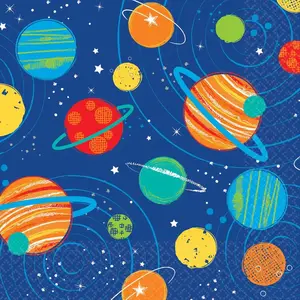 Comparateur de prix : Amscan Serviettes : Blast Off Birthday x 16