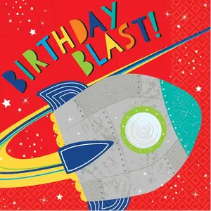 Comparateur de prix : Amscan Serviettes : Blast Off Birthday x 16