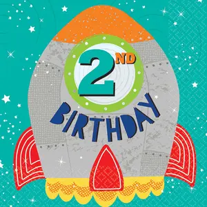 Comparateur de prix : Amscan Serviettes blast off birthday x16 - 2 ans